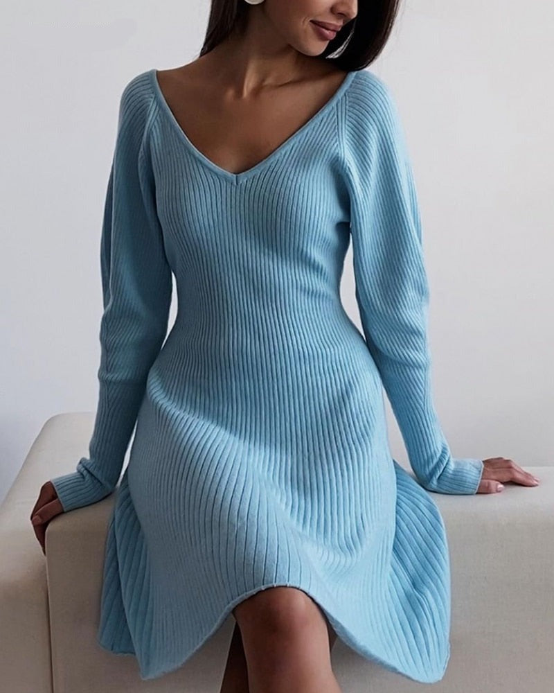 Vestido Feminino Malha Tricô